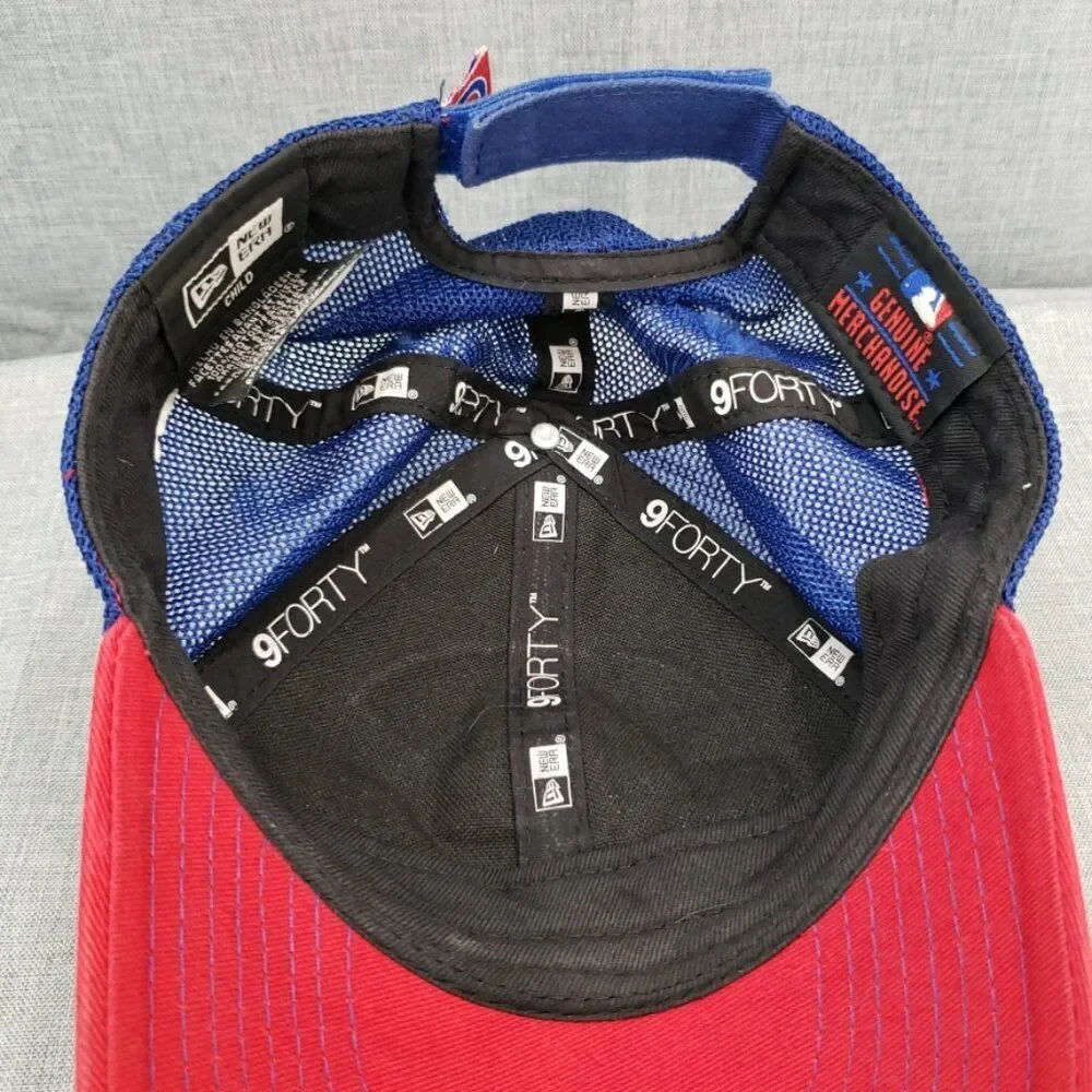 MLB Child Chicago Cubs New Era 9FORTY Unique Embroider Hook & Loop Mesh Back